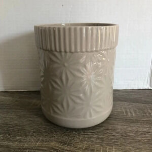 Beige  Ceramic Utensil Holder